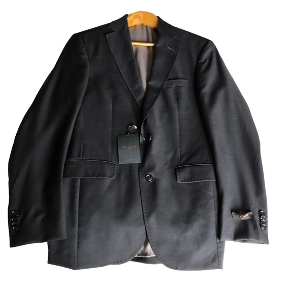 Ted Baker Mens Blazer Endurance Jarrow CT Wool 38R Charcoal - Picture 5 of 9